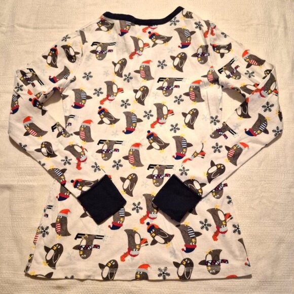 Hanna Andersson women's size Small penguin white pajama top with snaps vguc - Picture 4 of 5